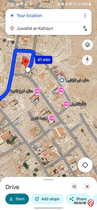 قطعة أرض مساحة 347م للبيع في غور نمرين الشونة الجنوبية