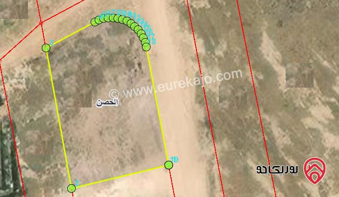 ارض للبيع مساحة 912م في اربد - الحصن حوض المراح وام الغزلان