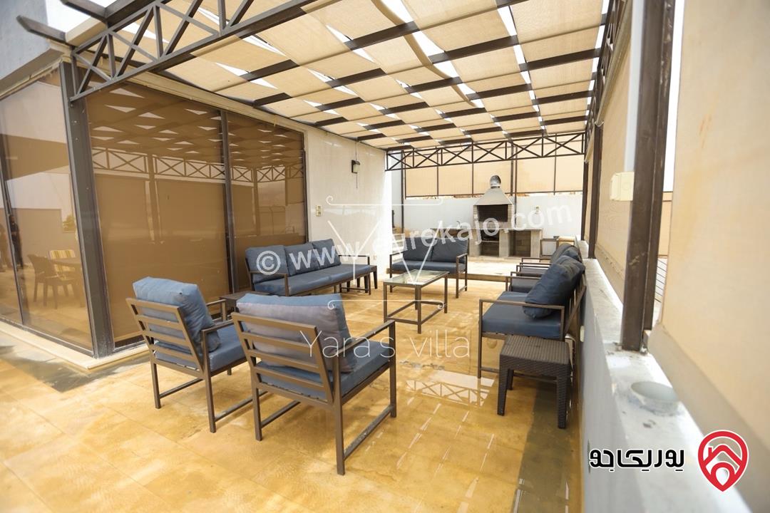 شاليه مفروش للايجار اليومي في منطقة الروضة اول طريق البحر الميت