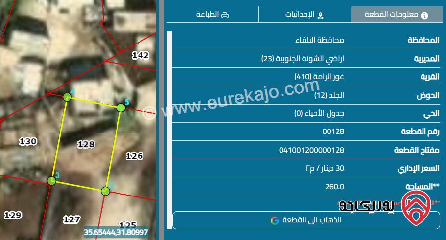 قطع أراضي بمساحات مختلفة للبيع في البحر الميت - الرامة حوض الجلد منطقة شاليهات بجانب البحيرة مميزة جدا 