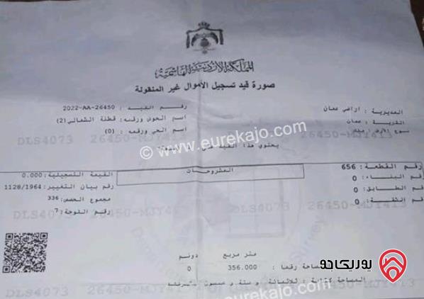 قطعة ارض 232م عليها طابقين بناء قديم كل طابق 100م للبيع في عمان - المدينة الرياضية
