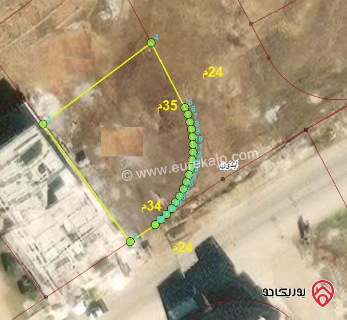 قطعة ارض 1018متر للبيع في اربد من اراضي ايدون - حوض الجزيرة الغربية 