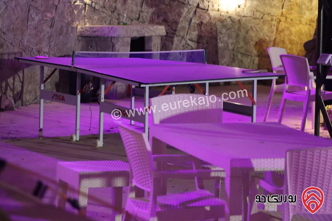 شاليه رمسيس 6.5 دونم للايجار اليومي في عجلون اطلالة ساحرة بوسط الغابة