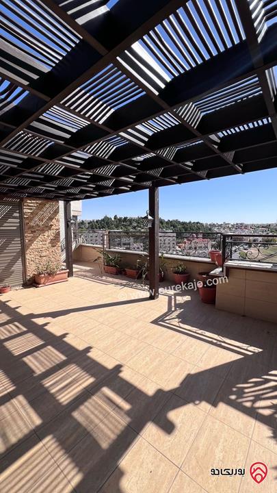 شقة طابق أخير مع روف مساحة 280م باطلالة خلابة للبيع في عمان - ضاحية النخيل من المالك مباشرة 