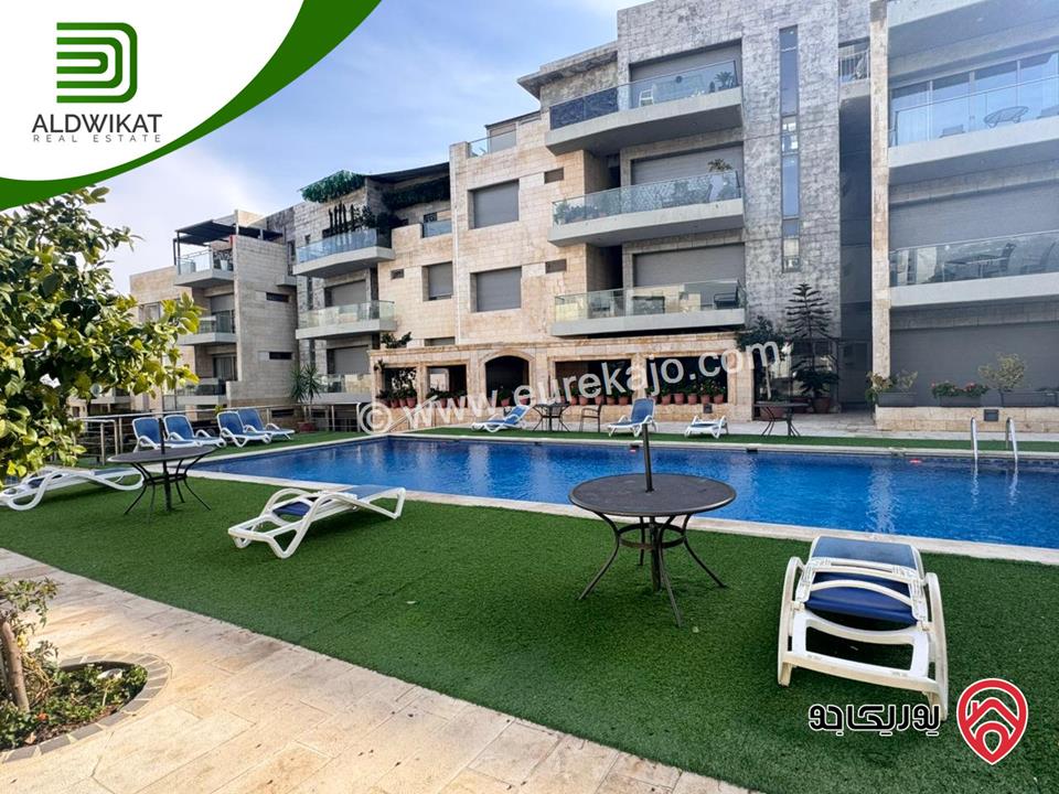 شقة طابق ثاني ضمن كومباوند مفروشة للايجار في عمان - عبدون المساحة 110م موقع اطلالة مميز