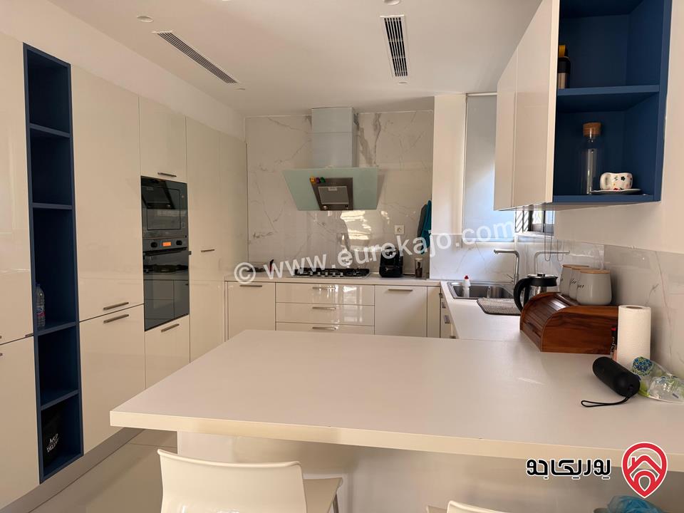 شقة فاخرة مفروشة طابق أرضي مساحة 123م للايجار في عمان - عبدون