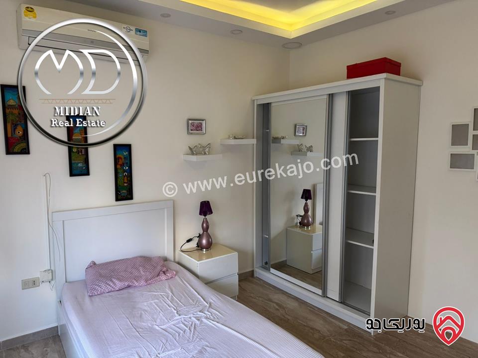 شقة مفروشة فاخرة للايجار في عمان - ام السماق مساحة 200م طابق اول تشطيبات و ديكورات فندقية اطلالة جميلة