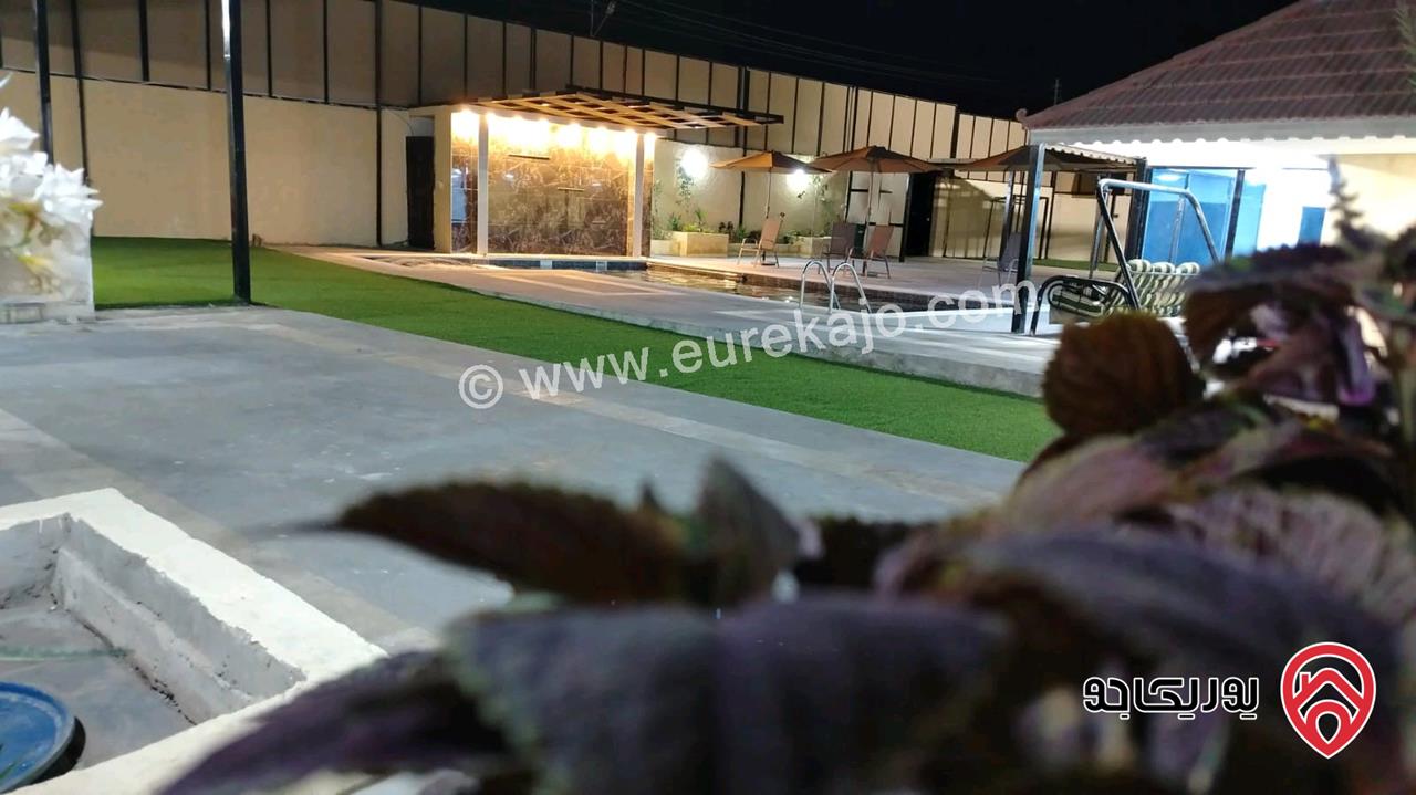 مزرعة مساحة الأرض 1 دونم والبناء 85م للبيع في البحر الميت - الشونة الجنوبة 