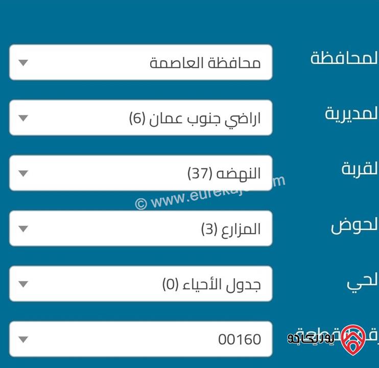 ارض زراعية مساحة 10 دونم للبيع من أراضي جنوب عمان - ام الرصاص النهضة حي المزارع