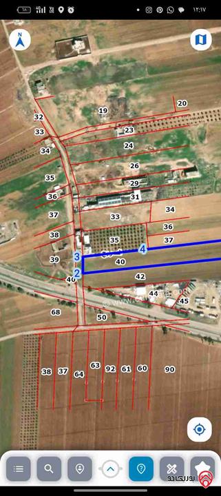 قطعة ارض مساحة دونم للبيع في اربد - الصريح