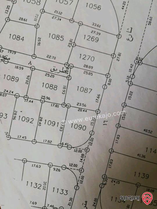 ارض مساحة 527م على شارعين للبيع في عمان - خريبة السوق وادي الطي