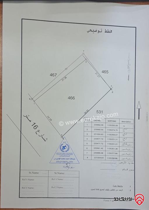 قطعة ارض مساحة 1 دونم للبيع فى عمان - تلاع العلي