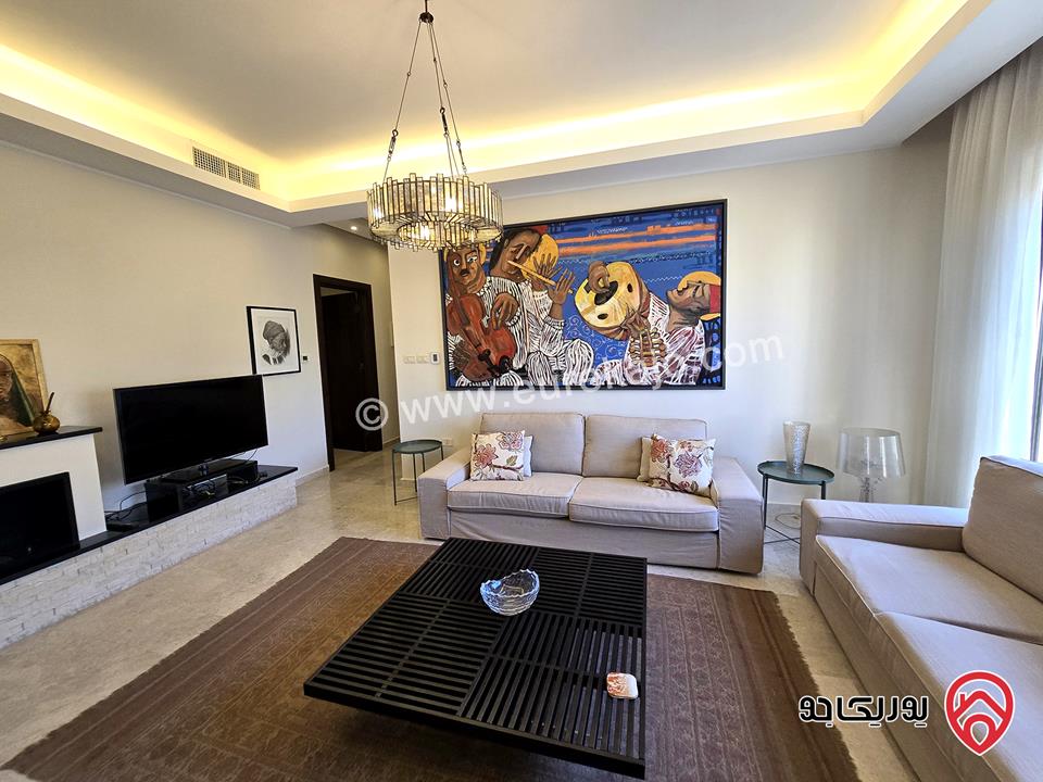 شقة مفروشة فخمة طابق ثاني مساحة 180م للايجار في جبل عمان