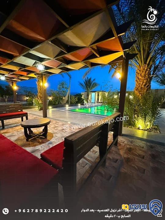 شاليه - مزرعة Palma Chalet للايجار اليومي في البحر الميت - الروضة 