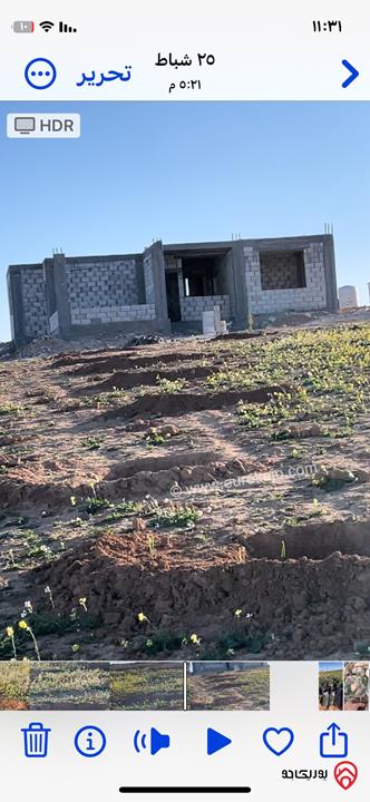 مزرعة مساحة الأرض 7 دونم و البناء 140م للبيع في الكرك