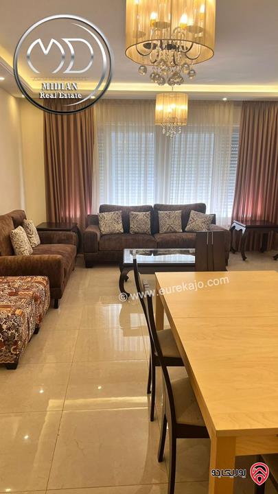 شقة مفروشة للايجار في عمان - حنو الصويفية مساحة 200م طابق ثالث تشطيبات و فرش سوبر ديلوكس اطلالة جميلة