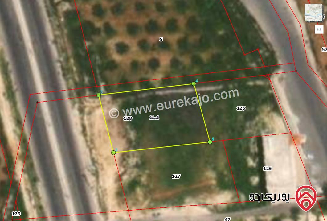 قطعة ارض مساحة 1 دونم 250م للبيع في السلط - شارع الستين