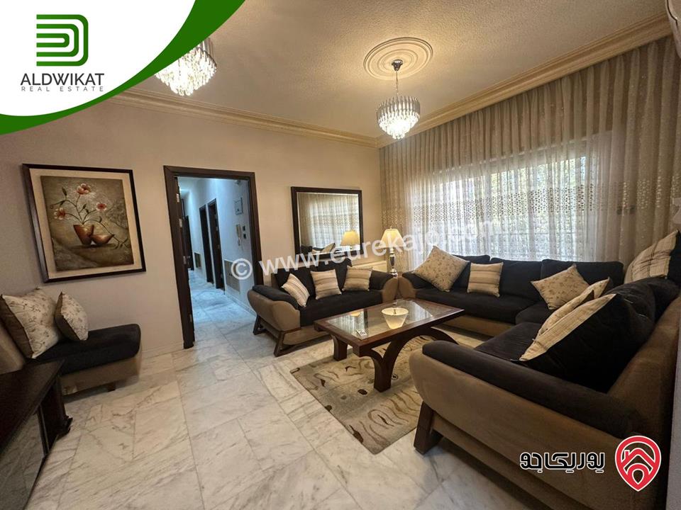 شقة مفروشة للايجار في عمان - ضاحية الامير راشد طابق ثاني مساحة البناء 210م منطقة هادئة بالقرب من الخدمات