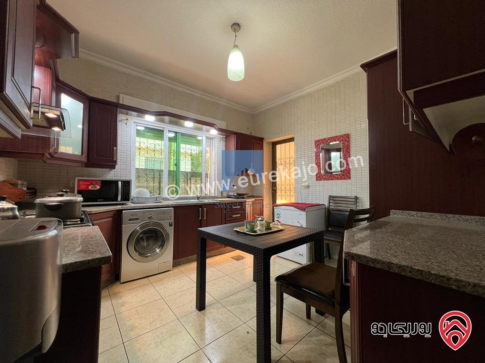 شقة فاخرة للبيع في عمان - الرابية طابق ارضي معلق 127م تشطيب سوبر ديلوكس بسعر مغري