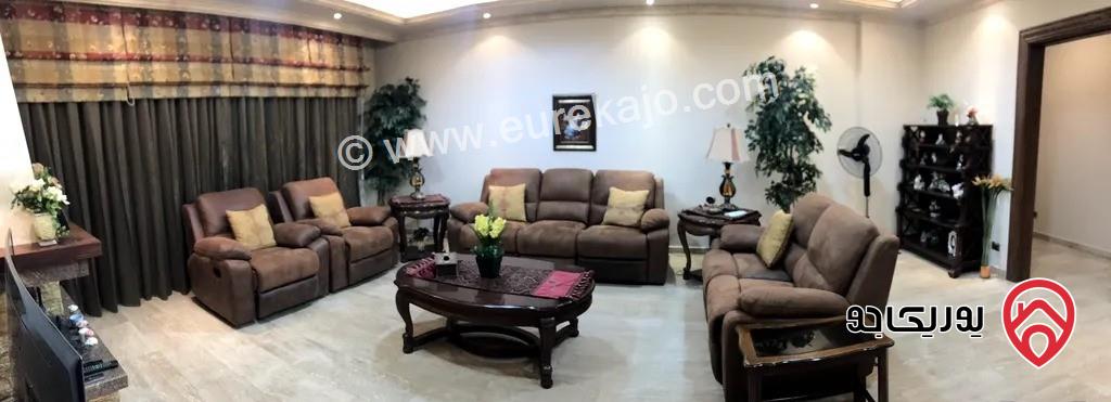 شقة مفروشة أرضية مساحة 360م مع حديقة 200م للايجار في عمان - الرابية