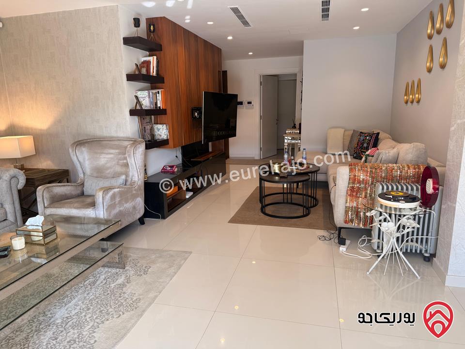 شقة فاخرة مفروشة طابق أرضي مساحة 123م للايجار في عمان - عبدون