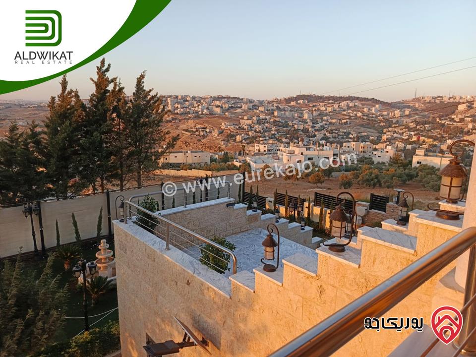 فيلا مستقلة مفروشة للبيع في عمان - ناعور مساحة الارض 1050م ومساحة البناء 1000م ومساحة الحديقة 400م ومساحة الترس 200م موقع اطلالة رائع ومميز