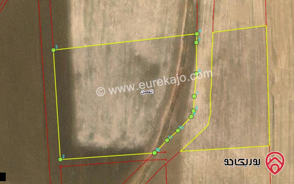 قطعة ارض مساحة 6 دونم للبيع في اربد - الحصن 