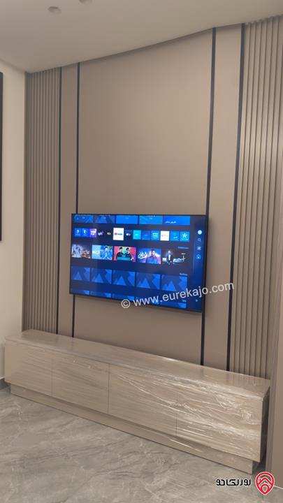 شقة ديلوكس مفروشة طابق أرضي مساحة 110م داخلي و 150م خارجي للايجار في عمان - حي الديار ديرغبار