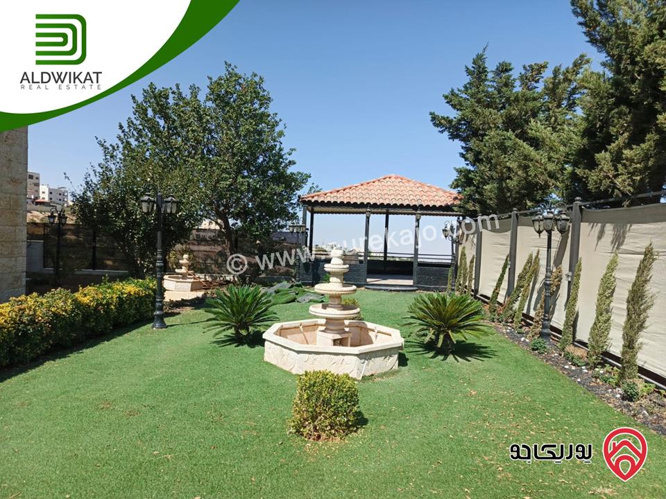 فيلا مستقلة مفروشة للبيع في عمان - ناعور مساحة الارض 1050م ومساحة البناء 1000م ومساحة الحديقة 400م ومساحة الترس 200م موقع اطلالة رائع ومميز