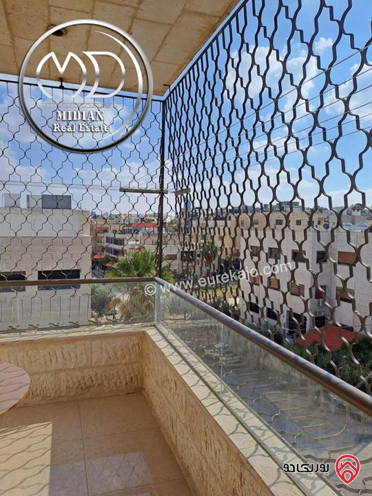 شقة مفروشة للايجار في عمان - الشميساني مساحة 180م طابق ثالث تشطيبات و فرش سوبر ديلوكس اطلالة جميلة