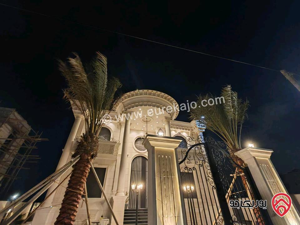 فيلا شبه قصر مساحة 500م على أرض 524م للبيع في اربد - قرب مطعم الطيارة والهرم