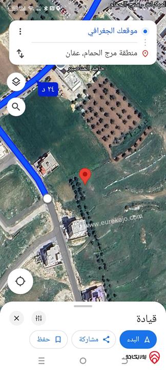 أرض مساحة 753م للبيع في عمان – مرج الحمام 