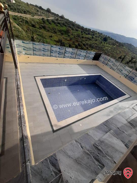 مزرعة فخمة مساحة 4 دونم و 595م وبناء 150م للبيع في جرش - الكتة