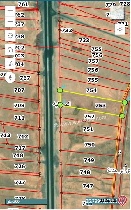 قطعة ارض مساحة 20 دونم و 432م مرخصة لشحن السيارات الكهربائية للبيع في معان