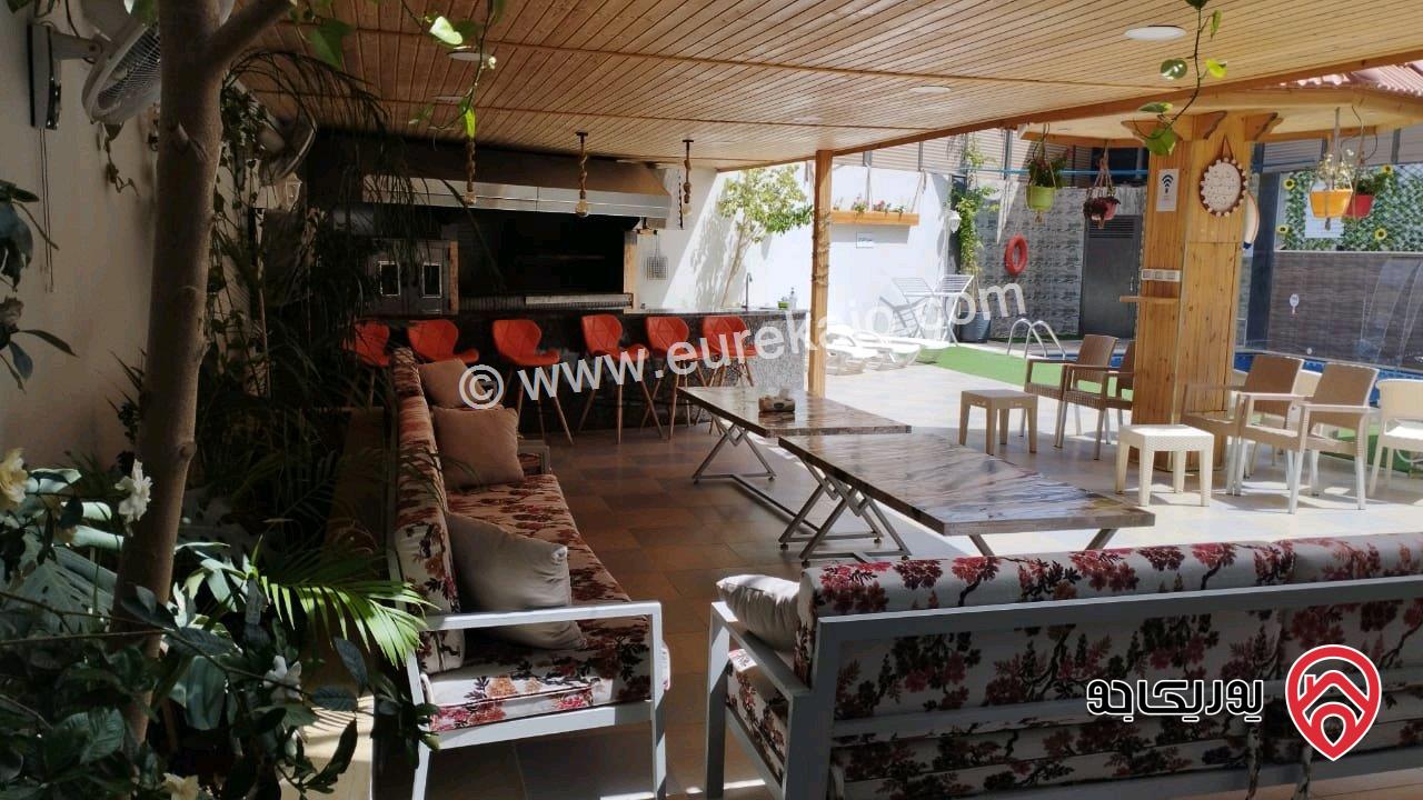 شاليه مساحة الأرض 405م والبناء 158م للبيع في البحر الميت - منطقة الرامة