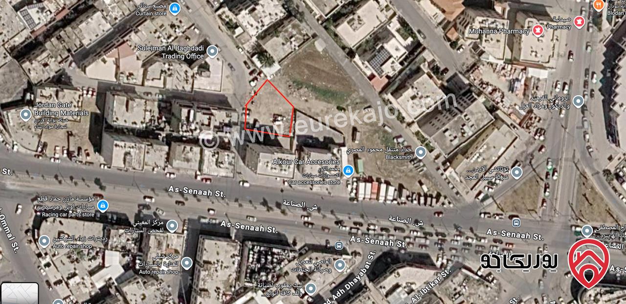 قطعة أرض تجاري مساحة 610م للبيع في عمان - المنطقة الصناعية البيادر