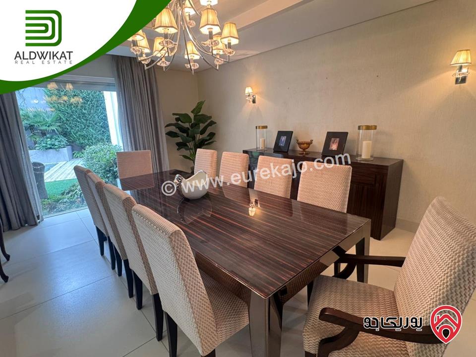 فيلا فاخره مفروشه مستقلة للبيع في عمان - دابوق مساحة البناء 800م ، الارض 770م ، الحديقة 200م والترس 200م