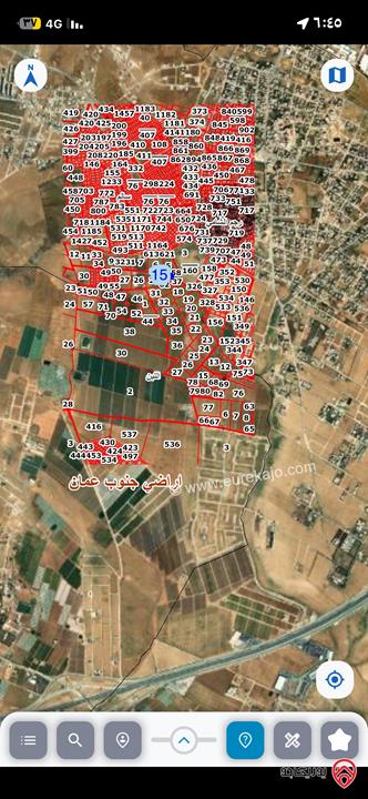 ارض للسكن او للاستثمار مساحة 454م للبيع في عمان - قرية سالم بجانب شارع الميه سكن ج