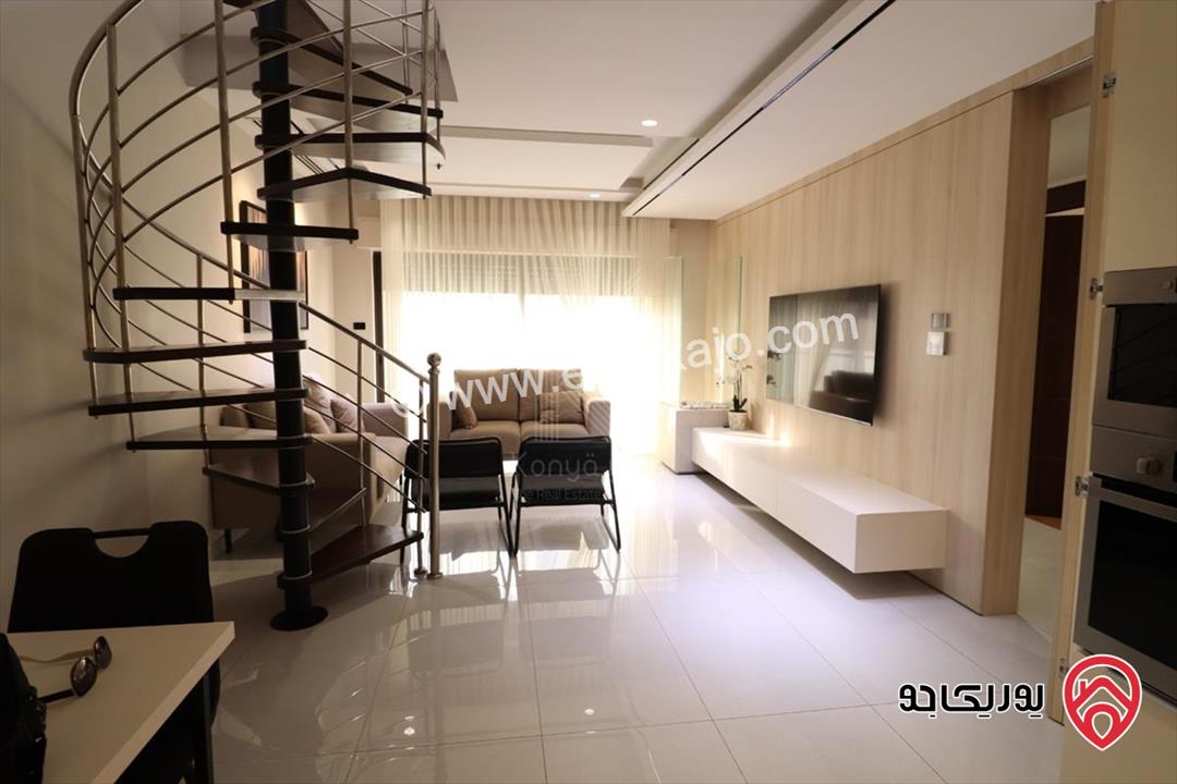 شقة مفروشة مودرن طابق ثالث دوبلكس مساحة 144م للايجار في عمان - دير غبار