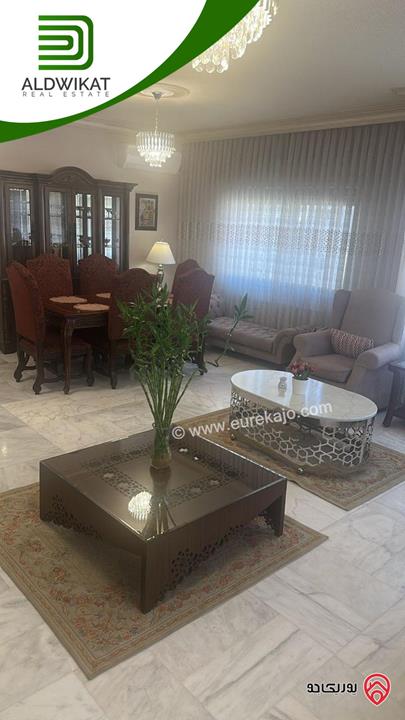 شقة مفروشة للايجار في عمان - ضاحية الامير راشد طابق ثاني مساحة البناء 210م منطقة هادئة بالقرب من الخدمات