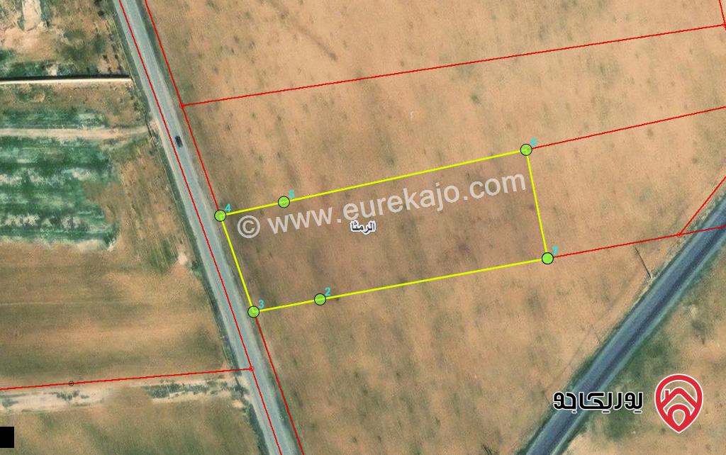قطعة ارض مساحة 5779م للبيع في اربد - الرمثا شرق مدينة الحسن الصناعية ام العظام الشمالي 
