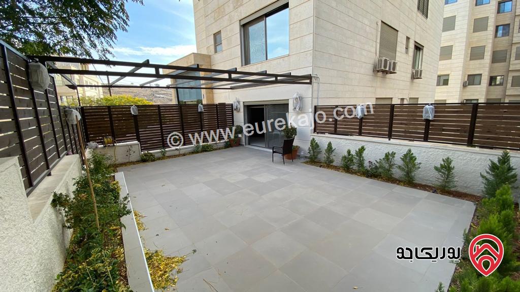 شقة أرضية طابقية مفروشة مساحة 302م داخلي و 70م خارجي للايجار في عمان - دير غبار