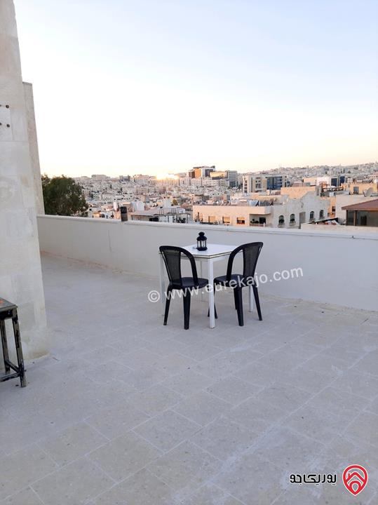 روف مفروش مساحة 60م للإيجار في عمان - أم اذينة من المالك مباشرة 