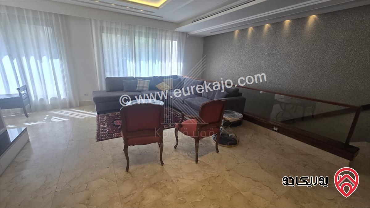 شقة مفروشة فاخرة دوبلكس مساحة 230م داخلي و 60م خارجي للايجار في عمان - الدوار الرابع