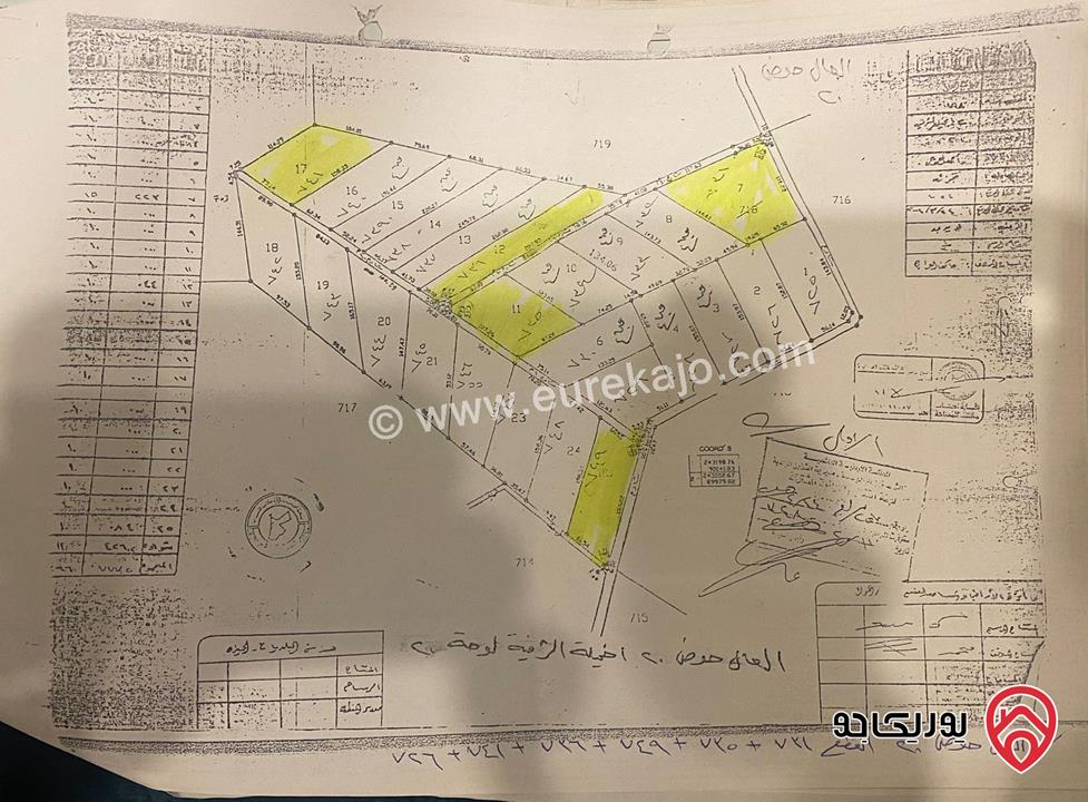 ارض مساحة 10084م للبيع في موقع العال حوض اخميلة الشرقية من اراضي الكرك 