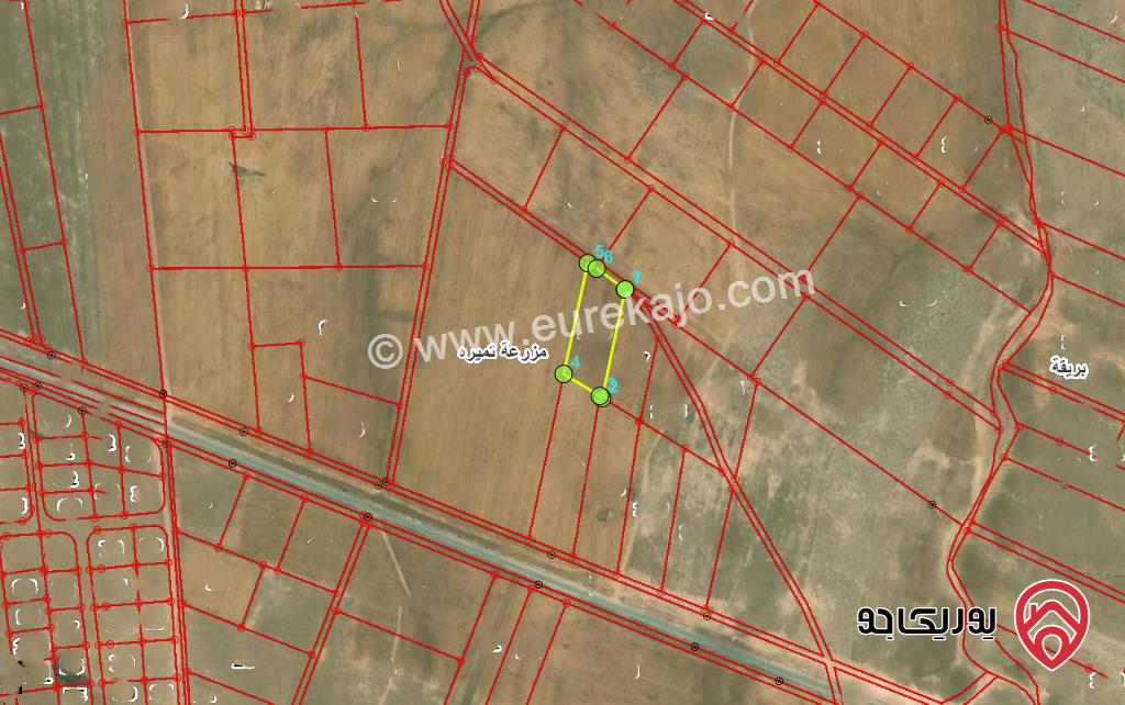 قطعة ارض مساحة 3996م للبيع في اربد شرق السايبر سيتي 