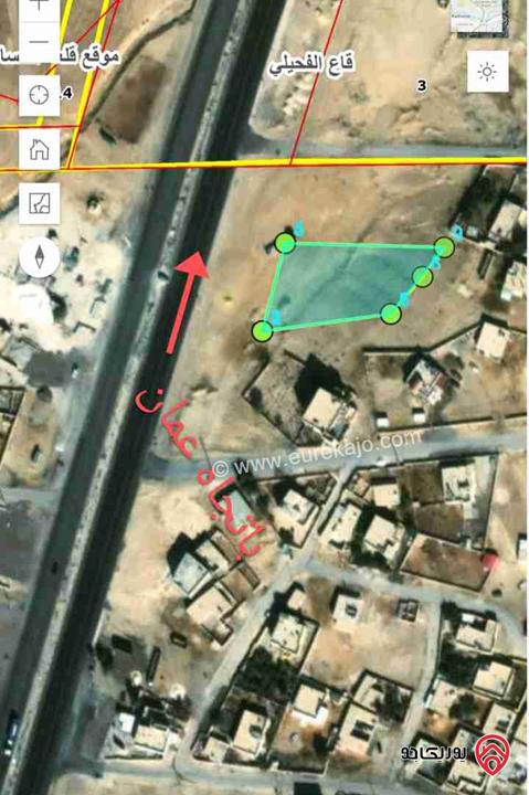 قطعة أرض مساحة 2419م للبيع في الطفيلة على الطريق الصحراوي - منطقة الحسا