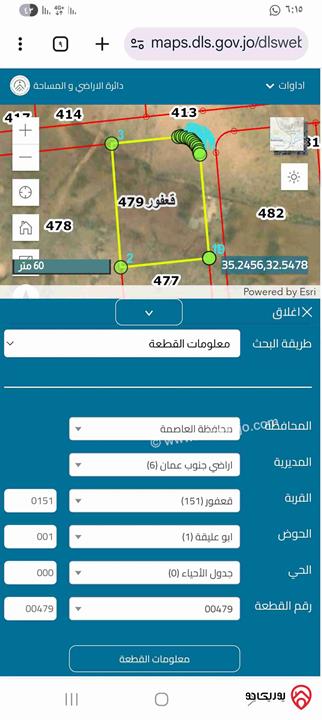 أرض مساحة 4 دونم للبيع من أراضي جنوب عمان - قعفور حوض 1 بسعر مناسب 