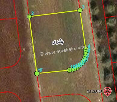 ارض 503م للبيع في اربد - من اراضي بشرى ضمن حوض العزمة على 3 شوارع 