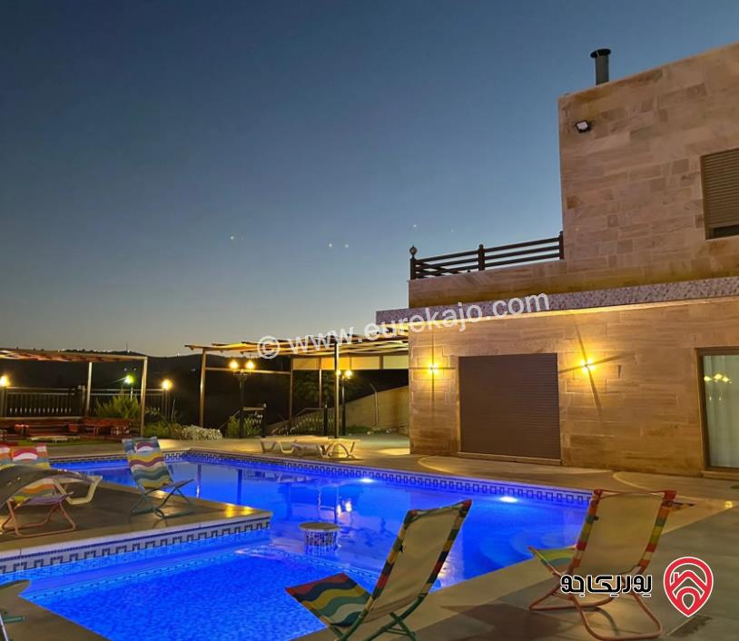 مزرعة مساحة الأرض 3500م والبناء 160م للبيع في جرش - دحل